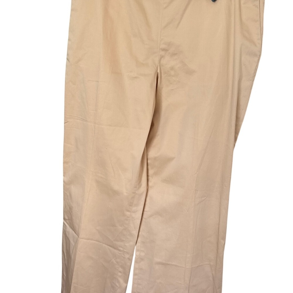 Women‎ Lauren Ralph Lauren Premium Monte Carlo Cotton Beige Wide Leg Pant 12 NWT